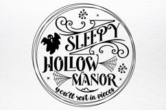 Farmhouse Halloween Round Sign SVG Product Image 4