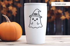 Ghost with Wizard Hat SVG, Halloween Ghost SVG Product Image 4
