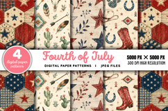 Fourth Of July Stars And Stripes JPG Product Image 1