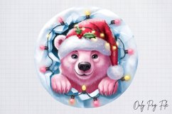 3D Pink Christmas Ornament Break clipart png Product Image 1