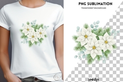 Winter floral wonderland png design for T-shirts Product Image 4