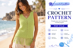 Fringe Tank Top Crochet Pattern PDF Product Image 3