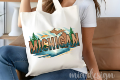 Michigan State PNG, Vintage Great Lakes Sublimation Design Product Image 4