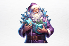 Christmas purple santa claus sublimation PNG Product Image 4