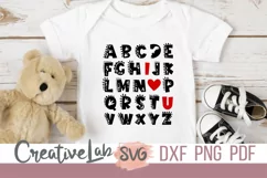 Valentine Alphabet I Love You, Kids Valentine SVG Product Image 2