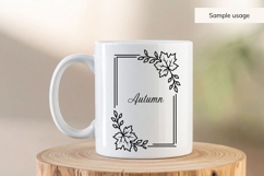 Hand Drawn Fall Leaves Rectangle Frame SVG Product Image 4