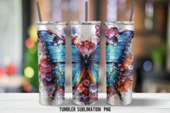 Butterfly Tumbler Wrap Sublimation Design |Tumbler Wrap Product Image 4