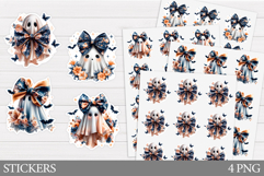 Ghost Sticker Printable. Halloween Sticker Design Product Image 1