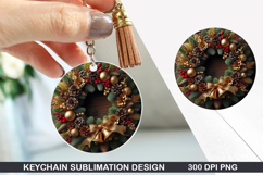 Christmas Keychain Sublimation - Christmas Keychain PNG Product Image 1
