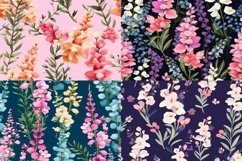 Boho Snapdragon Seamless Patterns - 300DPI Product Image 4