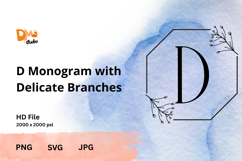 Monogram with Delicate Branches Product Image 1
