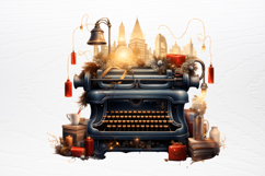 Vintage Christmas Cinema Clipart PNG Product Image 4