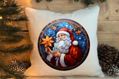 Stained Glass Painting Of Santa Clipart Sublimation Product Image 4