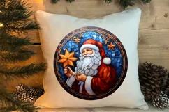 Stained Glass Painting Of Santa Clipart Sublimation Product Image 4