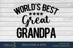 World's Best Great Grandpa SVG PNG Sublimation |Farther Days Product Image 4
