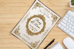 Elegant Gold Floral Wedding Invitation Canva Template Product Image 2