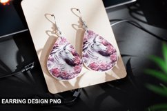 3D Unicorn Earrings Teardrop Sublimation - Unicorn Earrings Product Image 1