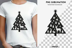 Christmas tree silhouette png design for T-shirts Product Image 4