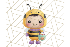 Kawaii Halloween Clipart Cute Kids and Candy Elements Png Product Image 4