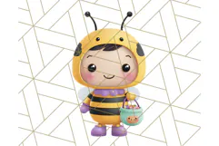 Kawaii Halloween Clipart Cute Kids and Candy Elements Png Product Image 4
