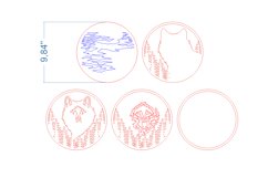 Wolf SVG laser cut file for Glowforge Product Image 4
