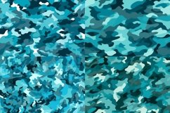 18 Turquoise Camouflage Seamless Patterns - 300DPI