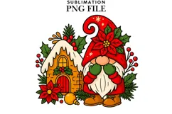 Christmas gnome png design for T-shirts Product Image 1