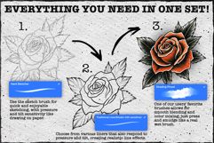 120 Tattoo Procreate Brushes, Stipple Brushes, Dot Work Set Product Image 4