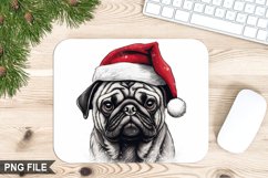 Christmas Dog Sublimation Mouse Pad PNG Design Product Image 1