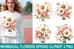 Whimsical Flowers Spring Clipart Product Image 1