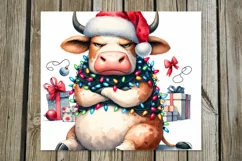 Christmas Cow | 4 funny Skinny tumbler sublimation designs Product Image 4