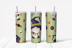 Halloween party gnomes Skinny tumbler wrap design Product Image 6