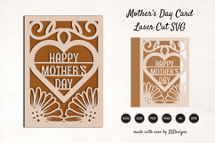 Mother’s Day Floral Card Laser Cut SVG Product Image 1