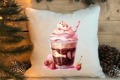Pink Christmas Coffee Sublimation Clipart, Christmas PNG Product Image 4