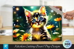 Baby Cat Cutting Board Sublimation Design Product Image 1