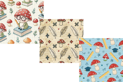 Back-to-School Scholastic Shrooms Digital Paper, Seamless Product Image 4
