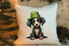 Green Christmas Dog Clipart Sublimation, Christmas Dog PNG Product Image 4