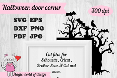 Halloween Door Corner SVG,Halloween Home Decor SVG, Product Image 1