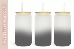 Gray Ombre 16oz Libby Glass Can Tumbler Wrap Product Image 1