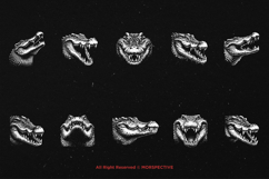 10 Bundle Dark Art Crocodile Alligator Reptile Beast Product Image 6