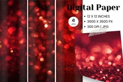 red glitter Background Wallpaper Sparkles Digital Paper_3 Product Image 1