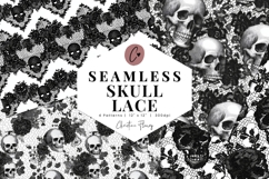 Seamless Skull Lace Digital Paper Product Image 1