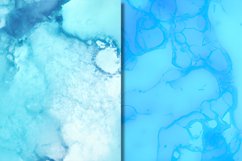 Light blue alcohol ink abstract backgrounds - 8 designs Product Image 2