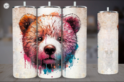 Teddy Bear Seamless Tumbler , 20 oz Tumbler Wrap Product Image 5