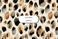 Neutral Leopard Seamless Pattern Watercolor Animal Print Product Image 1