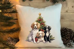 Christmas Tree With Many Dogs Clipart PNG Product Image 4
