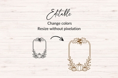 Fall Borders, Autumn Frames, Wedding Frames svg, png, dxf Product Image 4