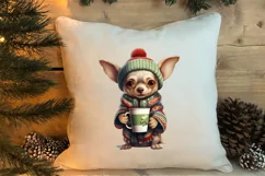 Christmas Dog And Coffee Clipart, Christmas Clipart Product Image 4