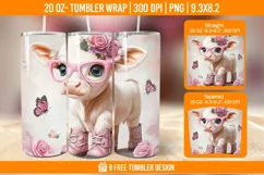 Highland Cow Tumbler Wrap Designs, Sublimation Wrap Product Image 1