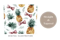 Watercolor Pineapple Tumbler Wrap, Floral Tumbler Design Product Image 4